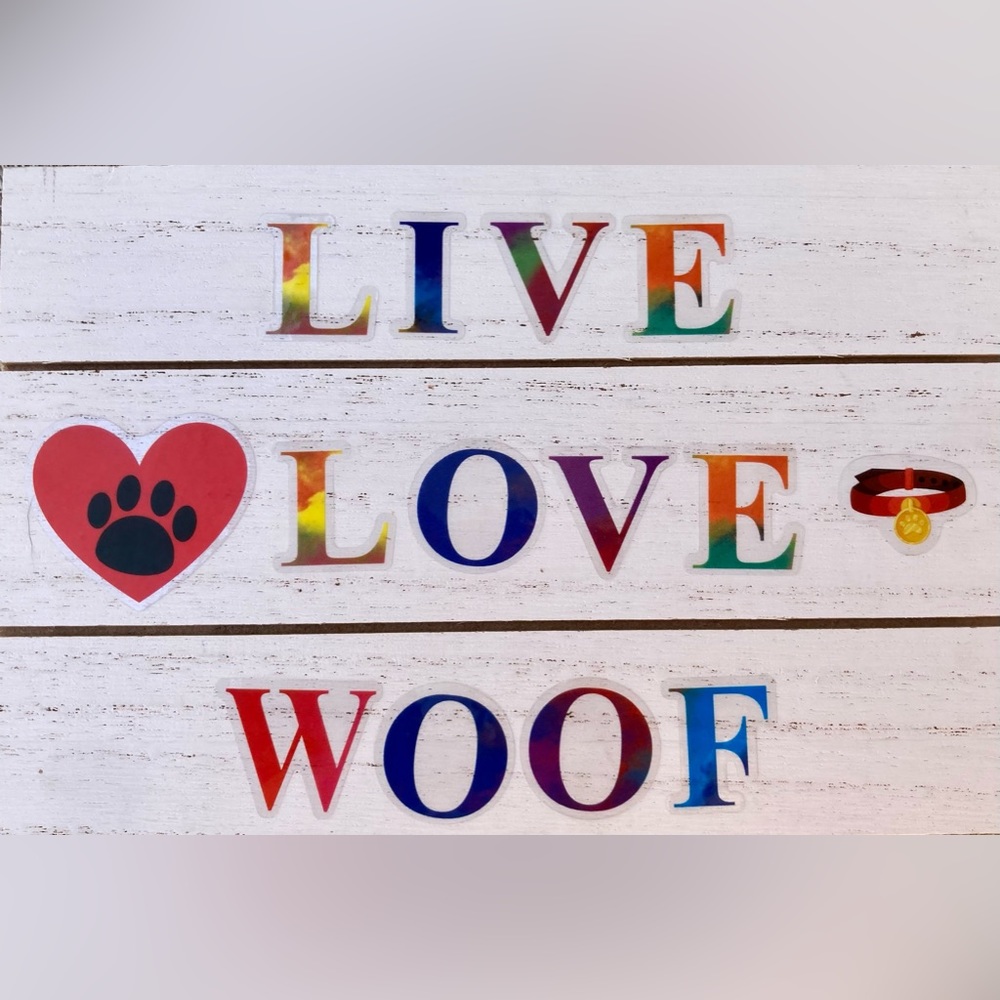“Live Love Wood” Wooden Sign